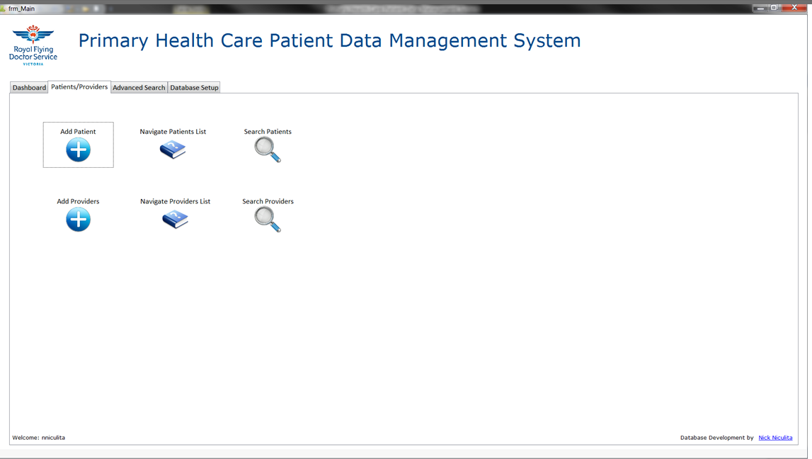 Primary Health Care Patient Data Management System - Patient Providers